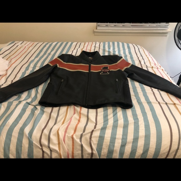 Harley Davidson all leather large riding jacket. - Picture 4 of 4